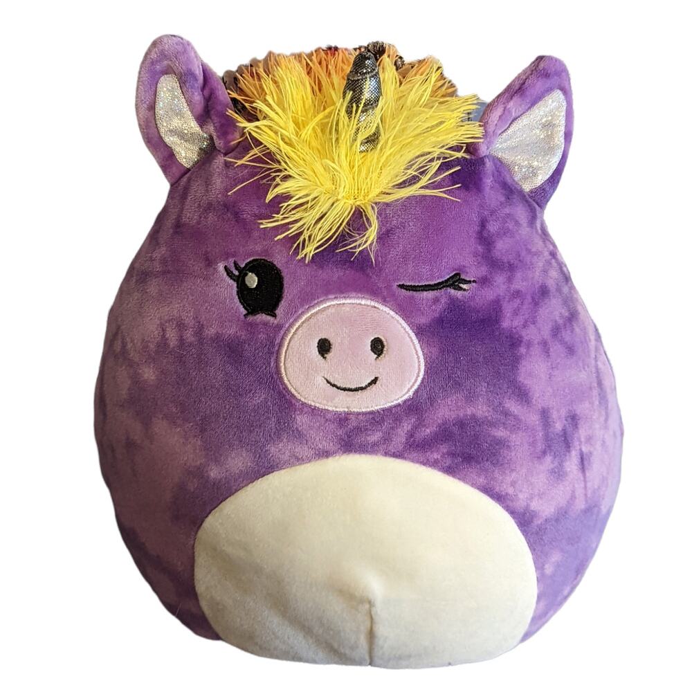 Mystery 8" Squishmallow Rainbow Light Purple Tie Dye Unicorn Cuddle Plush Toy